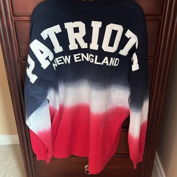New England Patriots Dip Dye NFL Pro Line Cotton Spirit Jersey - Picture 2 of 4